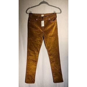 Crewcuts Corduroy Pants Kids Gold Brown Skinny Fit Cotton Blend Stretch Size 14
